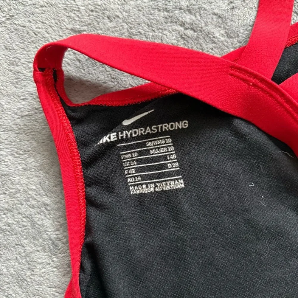 Nike‎ Women’s 10 Hydrastrong Fastback One Piece Swimsuit University Red